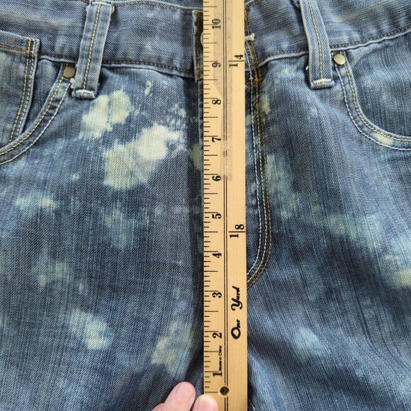 Levi's Men's bleach splashed cut off‎ raw hem Denim 514 Shorts size 33 - Picture 13 of 14
